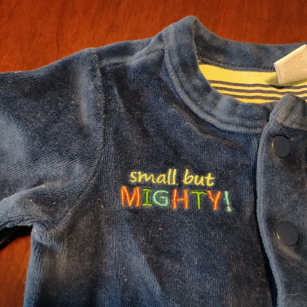 Vintage Blue Velour Dino 2pc Boys Pajama Set‎